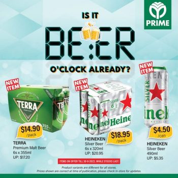 16-Jun-2022-Onward-Prime-Supermarket-Beer-Oclock-Promotion-350x350 16 Jun 2022 Onward: Prime Supermarket Beer O'clock Promotion