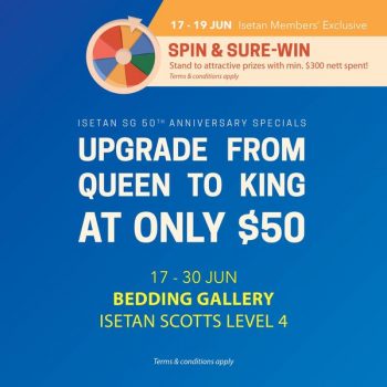 17-30-Jun-2022-Isetan-Queen-sized-mattress-purchase-to-a-King-Promotion-350x350 17-30 Jun 2022: Isetan Queen-sized mattress purchase to a King Promotion