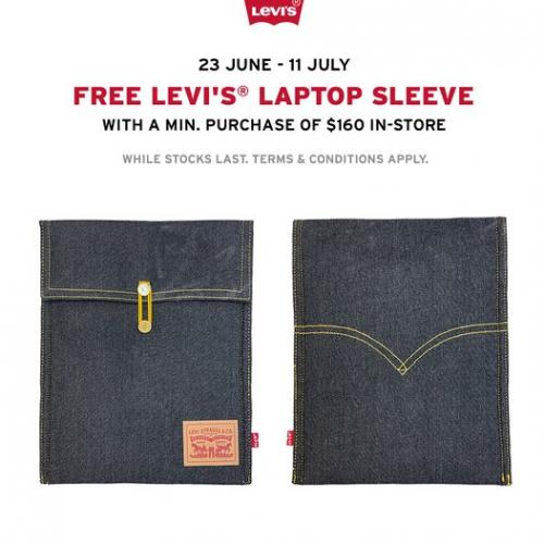23 Jun-11 Jul 2022: Levi's FREE Laptop Sleeve Promotion -  
