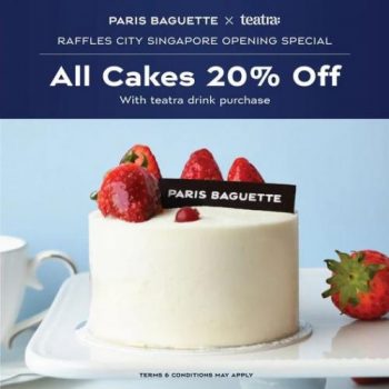 27-Jun-31-Jul-2022-Paris-Baguette-Raffles-City-Opening-Promotion-All-Cake-20-OFF-350x350 27 Jun-31 Jul 2022: Paris Baguette Raffles City Opening Promotion All Cake 20% OFF