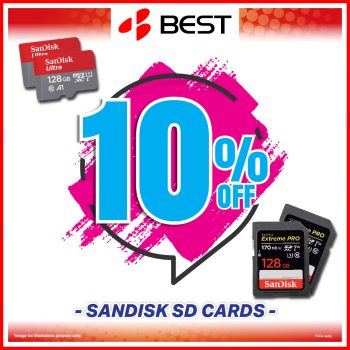 31-May-8-Jun-2022-BEST-Denki-10-OFF-Sandisk-SD-Cards-6.6-Mid-Year-Bazaar-Promotion1-350x350 31 May-8 Jun 2022: BEST Denki 10% OFF Sandisk SD Cards 6.6 Mid Year Bazaar Promotion