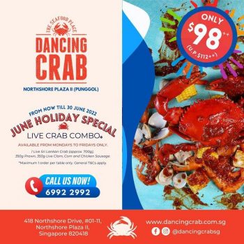 4-30-Jun-2022-Dancing-Crab-Northshore-Plaza-II-June-Holiday-Promotion-350x350 4-30 Jun 2022: Dancing Crab Northshore Plaza II June Holiday Promotion