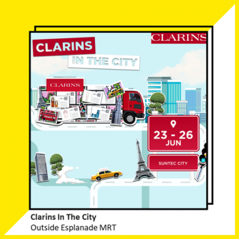 Clarins-Beauty-Truck-Promotion-at-Suntec-City-350x350 22 Jun 2022 Onward: Clarins Beauty Truck Promotion at Suntec City