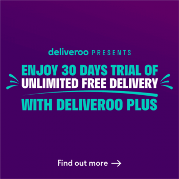 Deliveroo-UNLIMITED-Free-Delivery-Promotion-350x350 3 Jun 2022 Onward: Deliveroo UNLIMITED Free Delivery Promotion