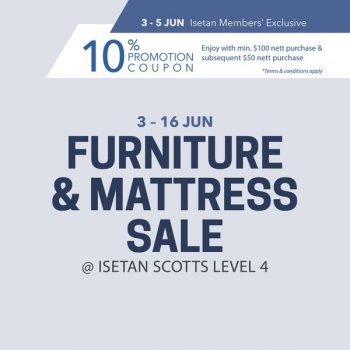 Isetan-Furniture-Mattress-Sale-350x350 3-16 Jun 2022: Isetan Furniture & Mattress Sale