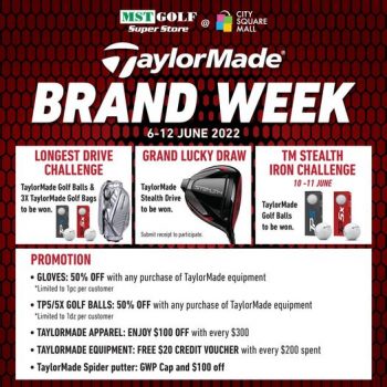 MST-Golf-TaylorMade-Brand-Week-Promotion-at-City-Square-Mall-350x350 9-12 Jun 2022: MST Golf TaylorMade Brand Week Promotion at City Square Mall
