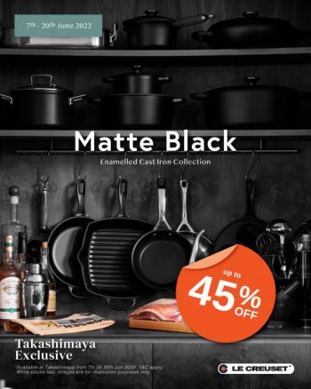 Takashimaya-Le-Creuset-Matte-Black-Collection-Promotion-350x438 7-20 Jun 2022: Takashimaya Le Creuset Matte Black Collection Promotion