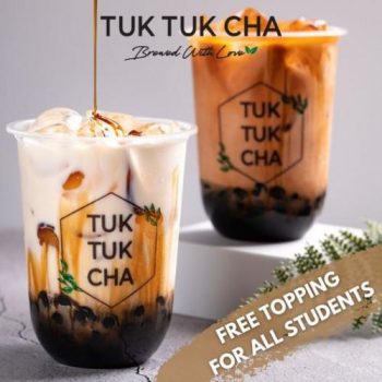 Tuk-Tuk-Cha-School-Holiday-Student-Free-Topping-Promotion-350x350 1-30 Jun 2022: Tuk Tuk Cha School Holiday Student Free Topping Promotion