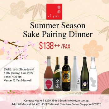 Xi-Yan-Summer-Season-Sake-Pairing-Dinner-350x350 16-17 Jun 2022: Xi Yan Summer Season Sake Pairing Dinner