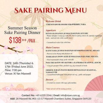 Xi-Yan-Summer-Season-Sake-Pairing-Dinner2-350x350 16-17 Jun 2022: Xi Yan Summer Season Sake Pairing Dinner