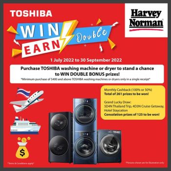 1-Jul-30-Sep-2022-Harvey-Norman-Toshiba-washing-machine-or-dryers-Promotion-350x350 1 Jul-30 Sep 2022: Harvey Norman Toshiba washing machine or dryers Promotion