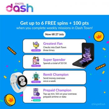 18-27-Jul-2022-Singtel-Dash-Dash-Towns-weekly-missions-Promotion-350x350 18-27 Jul 2022: Singtel Dash Dash Town's weekly missions Promotion