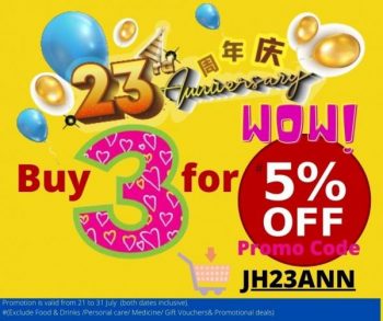 25-31-Jul-2022-Japan-Home-Online-23rd-Anniversary-Promotion-Buy-3-For-5-OFF--350x293 25-31 Jul 2022: Japan Home Online 23rd Anniversary Promotion Buy 3 For 5% OFF