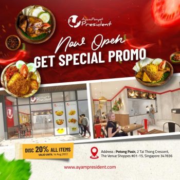 26-Jul-14-Aug-2022-Ayam-Penyet-President-Potong-Pasir-Opening-Promotion-350x350 26 Jul-14 Aug 2022: Ayam Penyet President Potong Pasir Opening Promotion