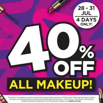 28-31-Jul-2022-Watsons-40-OFF-All-Makeup-Promotion-350x350 28-31 Jul 2022: Watsons 40% OFF All Makeup Promotion