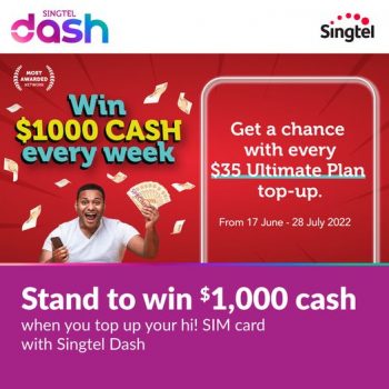 30-Jun-28-Jul-2022-Singtel-Dash-35-60GB-Ultimate-Plan-Promotion-350x350 30 Jun-28 Jul 2022: Singtel Dash $35 60GB Ultimate Plan Promotion