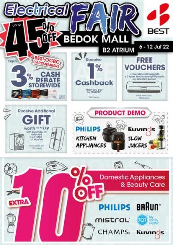BEST-Denki-Electrical-Fair-at-Bedok-Mall-350x496 Now till 12 Jul 2022: BEST Denki Electrical Fair at Bedok Mall