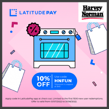 Harvey-Norman-LatitudePay-Promotion-350x350 5 Jul 2022 Onward: Harvey Norman LatitudePay Promotion