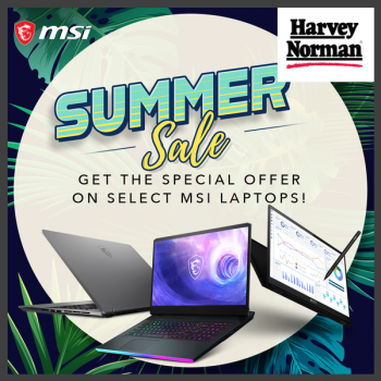 Harvey-Norman-MSI-Business-and-Gaming-Laptops-Summer-Sale-350x350 1-31 Jul 2022: Harvey Norman MSI Business and Gaming Laptops Summer Sale