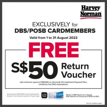 1-31-Aug-2022-Harvey-Norman-DBSPOSB-credit-card-Promotion-350x350 1-31 Aug 2022: Harvey Norman DBS/POSB credit card Promotion