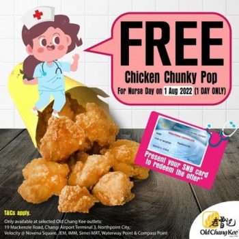 1-Aug-2022-Old-Chang-Kee-Nurses-Day-FREE-Chicken-Chunky-Pop-Promotion-350x350 1 Aug 2022: Old Chang Kee Nurses Day FREE Chicken Chunky Pop Promotion