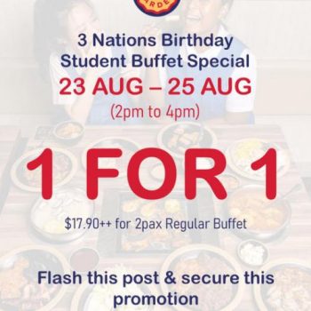23-25-Aug2022-Seoul-Garden-1-For-1-Student-Buffet-Promotion-350x350 23-25 Aug 2022: Seoul Garden 1 For 1 Student Buffet Promotion
