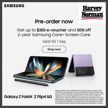 24-Aug-1-Sep-2022-Harvey-Norman-Samsung-Galaxy-Z-Fold4-and-Galaxy-Z-Flip4-Promotion-350x350 24 Aug-1 Sep 2022: Harvey Norman Samsung Galaxy Z Fold4 and Galaxy Z Flip4  Promotion