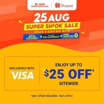 25-Aug-2022-Shopee-Super-Shiok-Sale-Visa-Up-To-25-OFF-Promotion--350x350 25 Aug 2022: Shopee Super Shiok Sale Visa Up To $25 OFF Promotion