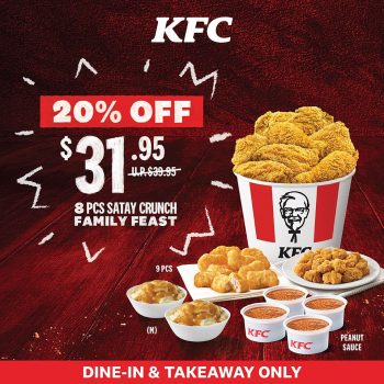 29-Aug-2-Sep-2022-KFC-20-off-our-selection-of-Satay-Crunch-feasts-Promotion-350x350 29 Aug-2 Sep 2022: KFC 20% off our selection of Satay Crunch feasts Promotion