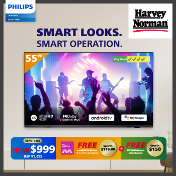 3-Aug-2022-Onward-Harvey-Norman-Philips-55PUT7466-4K-UHD-LED-Android-TV-Promotion-350x350 3 Aug 2022 Onward: Harvey Norman Philips 55PUT7466 4K UHD LED Android TV Promotion