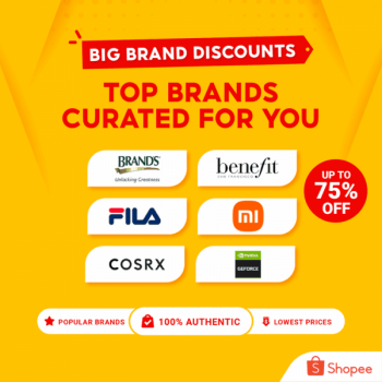 31-Aug-2022-Onward-Shopee-75-off-Big-Brand-Discounts-Promotion-350x350 31 Aug 2022 Onward: Shopee 75% off Big Brand Discounts Promotion