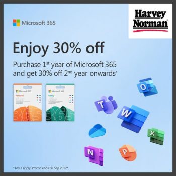 31-Aug-30-Sep-2022-Harvey-Norman-1st-year-of-Microsoft-365-Promotion-350x350 31 Aug-30 Sep 2022: Harvey Norman 1st year of Microsoft 365 Promotion