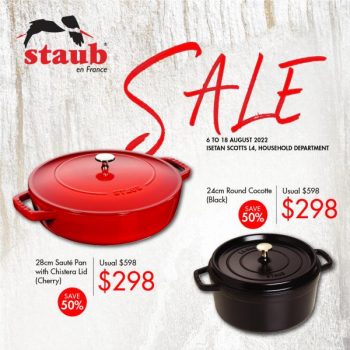 6-18-Aug-2022-ISETAN-Staub-Cookware-Sale-350x350 6-18 Aug 2022: ISETAN Staub Cookware Sale