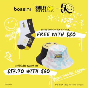 Bossini-and-SmileyWorld-Accessories-Promotion-350x350 16 Aug 2022 Onward: Bossini and SmileyWorld Accessories Promotion