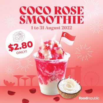 Food-Republic-Coco-Rose-Smoothie-Deal-350x350 1-31 Aug 2022: Food Republic Coco Rose Smoothie Deal