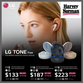 Harvey-Norman-LG-Tone-Free-Wireless-Earbuds-Promotion-350x350 17 Aug 2022 Onward: Harvey Norman LG Tone Free Wireless Earbuds Promotion
