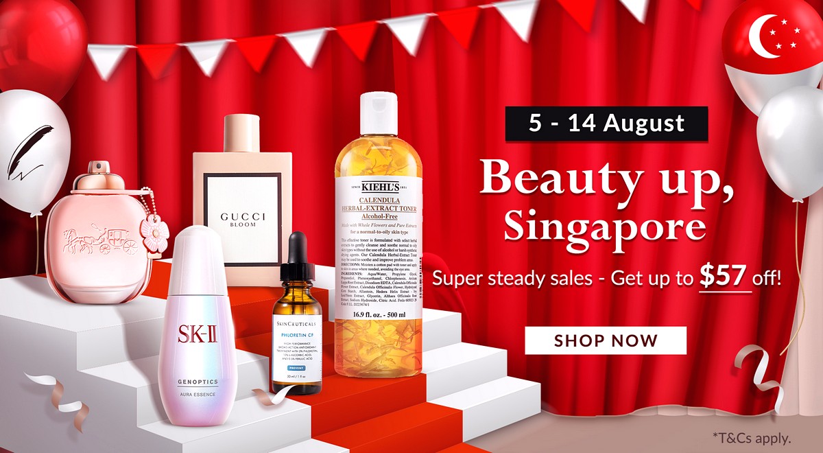 SGEverydayOnSales-BN_National-Day 5-14 Aug 2022: Novela Beauty Up, Singapore Super Steady National Sale! Up to $57 OFF Over Thousands of International Luxury Beauty Products!