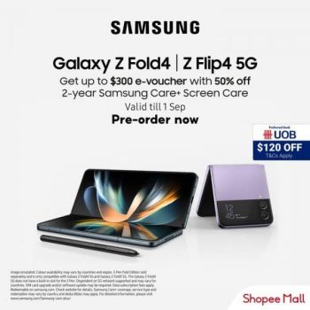 Shopee-Samsung-Galaxy-Z-Fold4-and-Flip4-5G-Promotion-350x350 12 Aug 2022 Onward: Shopee Samsung Galaxy Z Fold4 and Flip4 5G Promotion