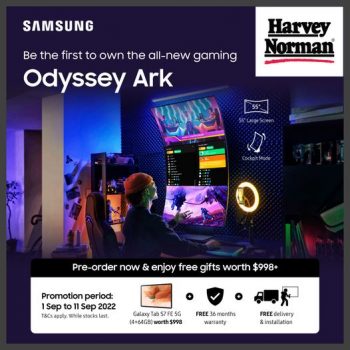 1-11-Sep-2022-Harvey-Norman-Samsung-Odyssey-Ark-5522-UHD-gaming-monitor-Promotion-350x350 1-11 Sep 2022:Harvey Norman Samsung Odyssey Ark 55" UHD gaming monitor Promotion