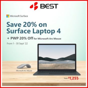 1-30-Sep-2022-BEST-Denki-Surface-Laptop-4-PWP-20-OFF-for-Microsoft-Arc-Mouse-Promotion-350x350 1-30 Sep 2022: BEST Denki Surface Laptop 4 + PWP 20% OFF for Microsoft Arc Mouse Promotion