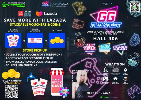 1-4 Sep 2022: Gameprosg and Ggplayfest Comex 2022 Offical Flyer Promotion -  