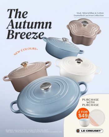 1-Sep-31-Oct-2022-Le-Creuset-newly-launched-Sisal-and-Mineral-Blue-Collection-Promotion-350x438 1 Sep-31 Oct 2022: Le Creuset newly launched Sisal and Mineral Blue Collection Promotion