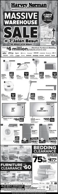 16-18-Sep-2022-Harvey-Norman-Massive-Warehouse-Sale-1-195x650 16-18 Sep 2022: Harvey Norman Massive Warehouse Sale