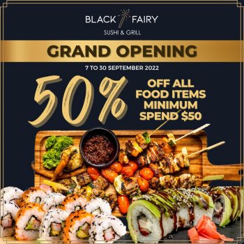 7-30-Sep-2022-Black-Fairy-Sushi-Grill-50-Off-Promotion-with-SAFRA-350x350 7-30 Sep 2022: Black Fairy Sushi & Grill 50% Off Promotion with SAFRA