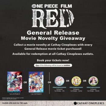 Cathay-Cineplexes-One-Piece-Film-Red-General-Release-Movie-Ticket-Deal-350x350 29 Sep 2022 Onward: Cathay Cineplexes One Piece Film Red General Release Movie Ticket Deal