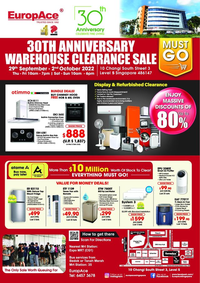 29 Sep2 Oct 2022 EuropAce Warehouse Sale
