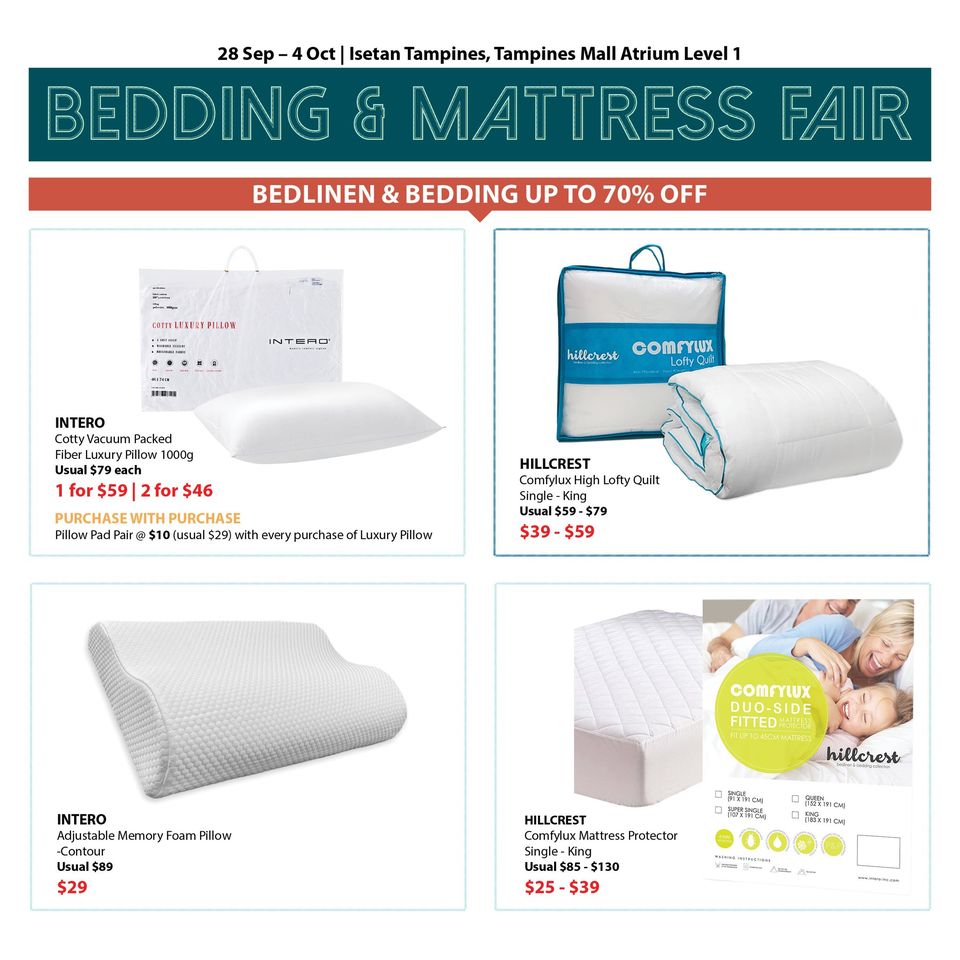 28 Sep4 Oct 2022 Isetan Bedding & Mattress Fair