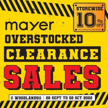 Mayer-Overstocked-Clearance-Sale-350x350 Now till 2 Oct 2022: Mayer Overstocked Clearance Sale