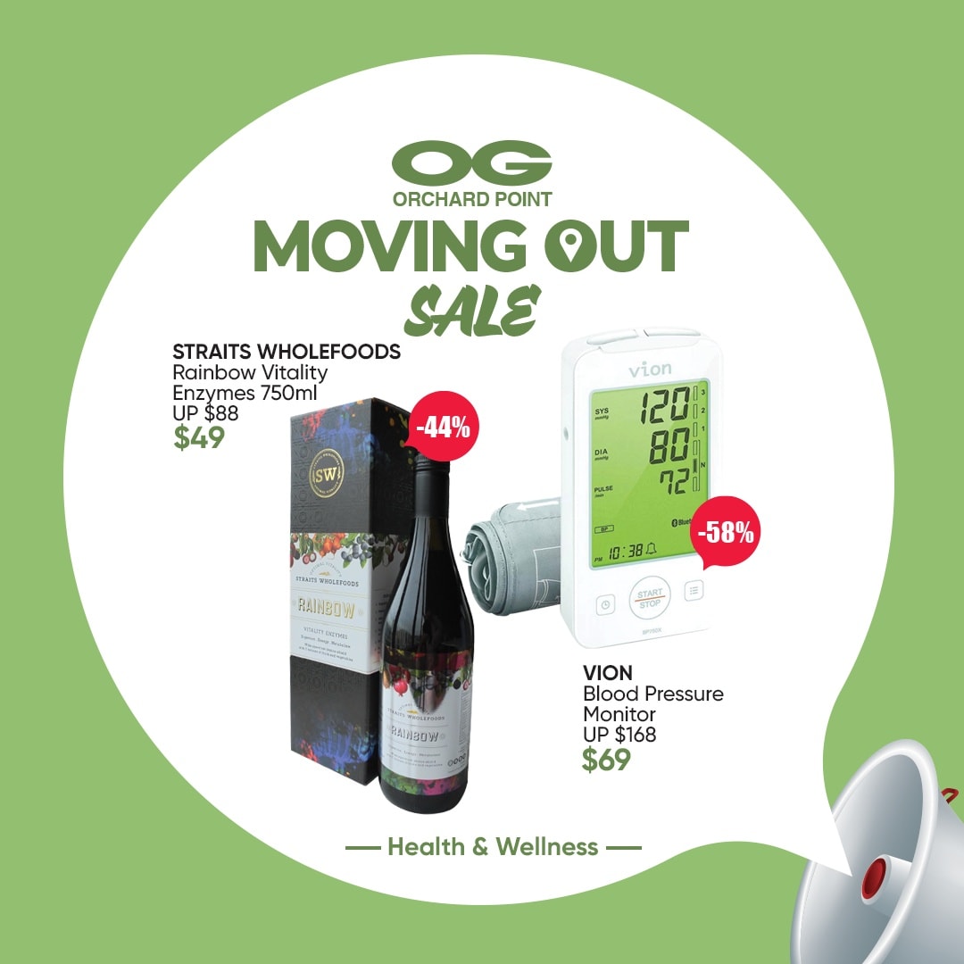 Now till 9 Oct 2022 OG Moving Out Sale at Orchard Point