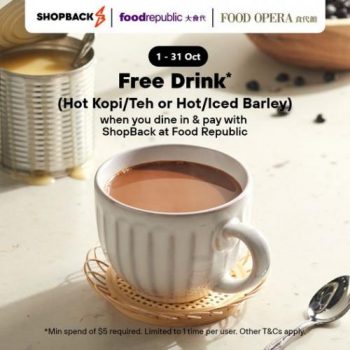 1-31-Oct-2022-Food-Republic-ShopBack-Pay-FREE-Drink-Promotion-350x350 1-31 Oct 2022: Food Republic ShopBack Pay FREE Drink Promotion